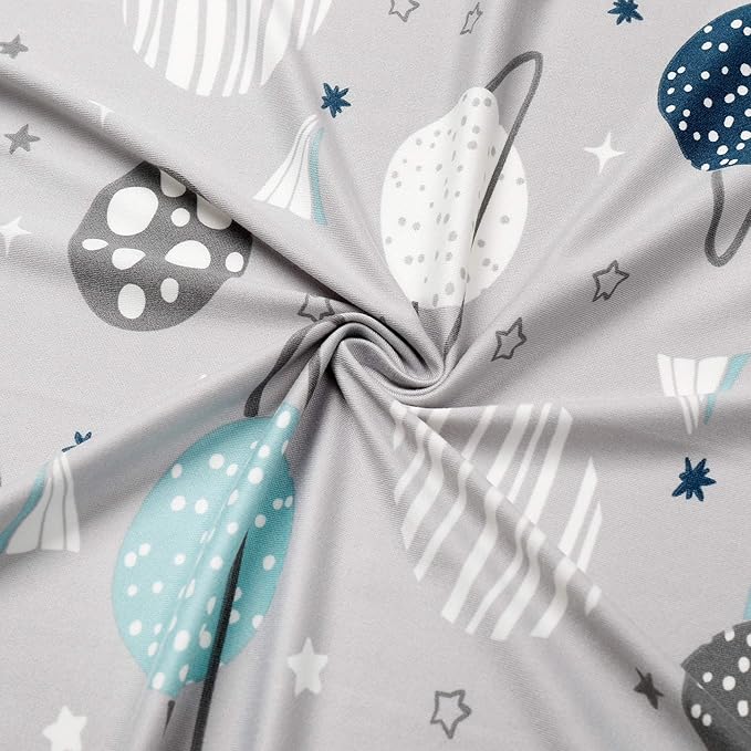 Pack n Play Stretchy Fitted Playard Sheet Set BROLEX 2 Pack Portable Mini Crib Sheets,Convertible Playard Mattress Cover,Ultra Soft Material，Space Planet