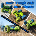 Threeking RC Stunt Car Remote Control Cars with Lights Double-Sided Driving Indoor Outdoor Toys Gifts Presents for 6 7 8 9 10 11 12 Year Old Kids Boys Girls