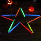 JOYIN 24 Pcs Halloween Glow Stick Hanging Wands in 8 Different Pattern Designs and 6 Colors for Kids Party Favors, Halloween Party Supplies, Glow in the Dark, Goodies Bags Fillers, Non Candy Treats