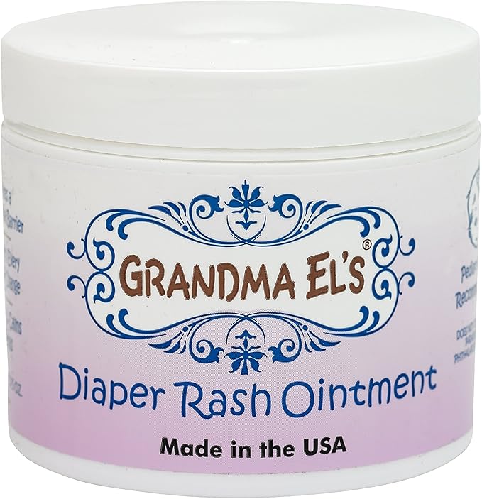 Grandma El’s Diaper Rash Ointment – Gentle Protection & Relief for Baby’s Delicate Skin – Pediatrician-Approved Moisturizing Barrier – Safe for Cloth & Disposable Diapers – 3.75 oz Jar