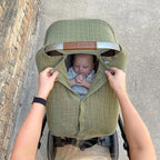 Little Unicorn Breathable Car Seat Canopy | Magnetic Closure Cover & Universal Fit | Protection & Privacy for Baby (Fern)