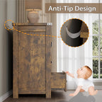 6-Drawer Dresser, Modern Wooden Storage Chest of Drawers, Dresser TV Stand, Wood Drawer Organizer with Metal Handles for Bedroom, Living Room, Hallway