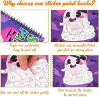 90shine 4PCS Halloween Crafts for Kids Ages 4-8 Sticker Books Gift Party Favors Create 40 Pictures