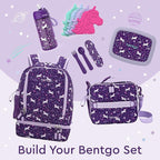 Bentgo Kids 2-in-1 Backpack & Insulated Lunch Bag - Durable 16” Backpack & Lunch Container in Unique Prints for School & Travel - Water Resistant, Padded & Large Compartments (Unicorn)