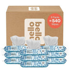 Hello Bello Extra Gentle Unscented Baby Wipes, Plant Based, Made with 99% Water and Aloe for Babies and Kids, 60 Count (Pack of 9) Total 540 Count