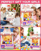 Claw Machine for Kids, Mini Vending With Music, Prize Dispenser Toys for Girls and Boys, Electronic Claw Game for Party Birthdays, Includes 45 Mini Toys (Large)