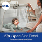 Chicco Alfa Lite Lightweight Travel Playard, Portable Playpen for Babies and Toddlers, Snap-Open/Compact Fold Design, 13 lbs., Baby Travel Essential | Midnight/Navy