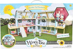 Sunny Days Entertainment Honey Bee Acres Buzzby Farmhouse – 49 Furniture Accessories with 2 Exclusive Figures | 15 Inch Dollhouse Playset | Pretend Play Toys for Kids