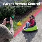 12V Kids Bumper Car, Electric Baby Bumper Car for Toddlers with Remote Control, 3 Speeds - Green