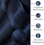 Delara Organic Cotton Luxuriously Plush Washcloths Pack of 6 | GOTS & Oeko-TEX Certified | Premium Quality Face Towels | Feather Touch Technology|650 GSM Long Staple|Soft, Quick Dry & Ultra-Absorbent