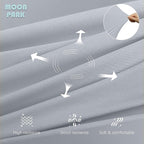 MOON PARK Pregnancy Pillows for Sleeping - U Shaped Full Body Maternity Pillow with Removable Cover - Support for Back, Legs, Belly, HIPS - 65 Inch - Light Grey - Cooling Cover