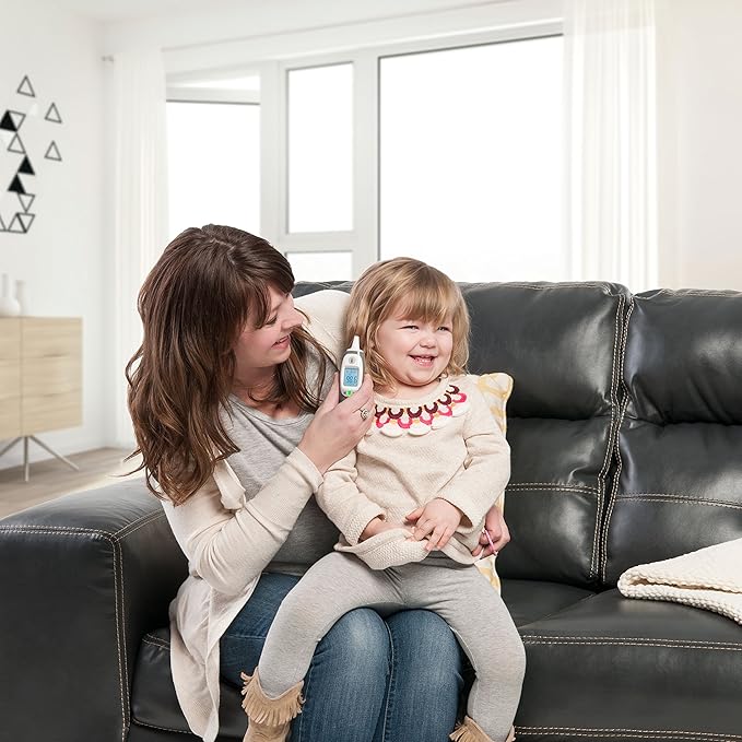 HealthSmart Compact Instant Read Infrared Digital Ear Thermometer, Measures Ambient Air Temperatures, Fahrenheit and Celsius Readings, FSA & HSA Eligible, Grey (Pack of 36)