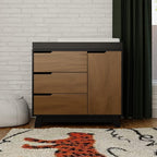 Babyletto Hudson Changing Table Dresser Combo w/Removable Tray - GREENGUARD Gold Certified 3-Drawer Baby Dresser with Table Top & Side Cabinet - Diaper Changing Station for Nursery, Easy to Assemble