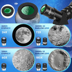 Telescope for Adults & Kids 80mm Aperture 600mm, Telescope for Adults High Powered, Beginners in Astronomy to See Planet, with Phone Adapter and Moon Filter, Carry Bag, Gray