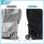 NEW TILAMI 18 inch Rolling Backpack for Kids - Waterproof, Stair-Climbing, Durable, Personalized Design for School, Travel, Black