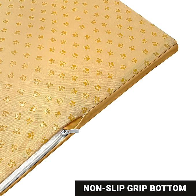 Zety Compatible Baby Play Mat - PU Leather Baby Playpen Mat - Waterproof Baby Play Mats for Floor - 1.5" Thick High Density Foam Play Mat (Colored, 8-Panel) (Beige, 8-Panel)