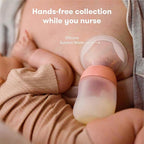 Frida Mom 2-in-1 Breast Pump: Manual Hand Pump & Hands-Free Automatic Suction Cup, Dual-Mode, Wireless Milk Collector, Ergonomic Handle, SoftFeel Flange for Breastfeeding