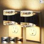 Briignite LED Night Light Plug into Wall[2 Pack] Dimmable Night Light with Bubble Design 3000K/4000K/5000K & 3 Brightness Levels for Baby Nursery, Hallway, Bathroom, Kids Room, 3CCT