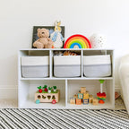 NaturalCozy Storage Cubes 9”x9”x7”Cotton Rope Woven Baskets for Organizing 3-Pack | 9 Inch Cube Storage Bin | Small Basket for Shelf Nursery, Pantry, Decorative Plant, Bathroom Closet, Toy Gift