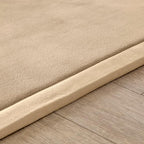 Loartee Coral Velvet Crawling Rug (5.0'x 6'8", Brown) for Toddler Children Play Area Rug Yoga Mat Exercise Pad