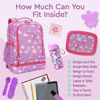 Bentgo Kids 2-in-1 Backpack & Insulated Lunch Bag - Durable 16” Backpack & Lunch Container in Unique Prints for School & Travel - Water Resistant, Padded & Large Compartments (Fairies)