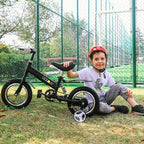 Balance Bike 2 in 1,The Dual Use of a Kids Balance Bike and Kids Bike,12 14 Inches for 2-6 Years Old,with Shock Absorbers, Fenders, Pedals, Auxiliary Wheels