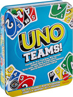 Mattel Games UNO Teams Card Game for Kids, Adults & Family Night, Parties & Travel with Special Rules