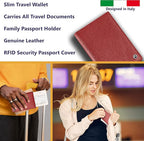 2 Passport Holder - Travel Essentials, RFID Blocking Wallet Credit Card Organiser, Plain Accessories Slim Cover For Men & Women