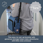 Dreambaby Grab ‘N Go Travel Booster Seat – Portable Toddler High Chair for Dining (6M-5Y) with Storage & Shoulder Strap