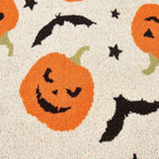 SeaRoomy Halloween Blanket, Ultra Soft Cozy Knit Throw Blanket for Couch, Warm Fluffy Microfiber Lightweight Knitted Throw Blanket Pumpkin Bat Halloween Decor (Pumpkins, 51"×63")