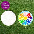 Creative Roots Mosaic Flower Garden Stepping Stone Kit, Includes 7-Inch Ceramic Stone & 6 Vibrant Paints, DIY Stepping Stone Kit for Kids Ages 6+