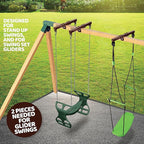 Swurfer Swingset Conversion Bracket - No Tree, No Problem, Convert Your Swingset to a Swurfset, Heavy Duty Horse Glider Bracket for Swing Set Attachment (Brown (2 Pack))