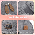 Dikaslon Diaper Bag Backpack with Portable Changing Pad, Pacifier Case and Stroller Straps, Large Unisex Baby Bags for Boys Girls, Multipurpose Travel Back Pack Moms Dads, Gray