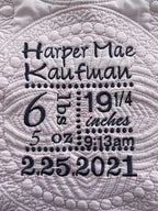 Personalized Baby Blanket Baby Quilt Monogrammed Blankets for Boys and Girls Embroidered Baby Gifts Birthdate