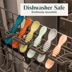 Simka Rose Silicone Baby Spoons Self Feeding (6 Pack)- First Stage Infant Spoons for Babies & Toddlers- Baby Led Weaning Shallow Spoons- Easy on Gums- 6 Months+ -Dishwasher Microwave Safe