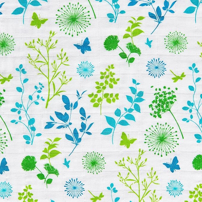 Margaux & May Organic Muslin Cotton Baby Crib Sheet, Meadow Print, Fitted, Breathable, Toddler Bedding, 52 x 28, Deep Pocket, Organic Crib Sheets for Cozy Sleep