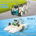 STEM 13-in-1 Solar Power Robots Creation Toy, Educational Experiment DIY Robotics Kit, Science Toy Solar Powered Building Robotics Set Age 8-12 for Boys Girls Kids Teens to Build