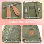 Dikaslon Diaper Bag Backpack with Portable Changing Pad, Pacifier Case and Stroller Straps, Large Unisex Baby Bags for Boys Girls, Multipurpose Travel Back Pack Moms Dads, Green