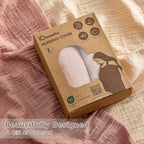 2 Pack Nursing Covers 100% Cotton Breastfeeding Cover Privacy Muslin Full Coverage Nursing Scarf Gift Box (Linen & Dusty Pink)